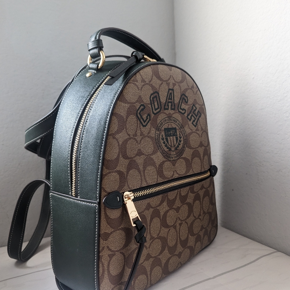 Coach Jordyn Backpack In Signature Canvas With Varsity Motif. - Picture 5 of 5